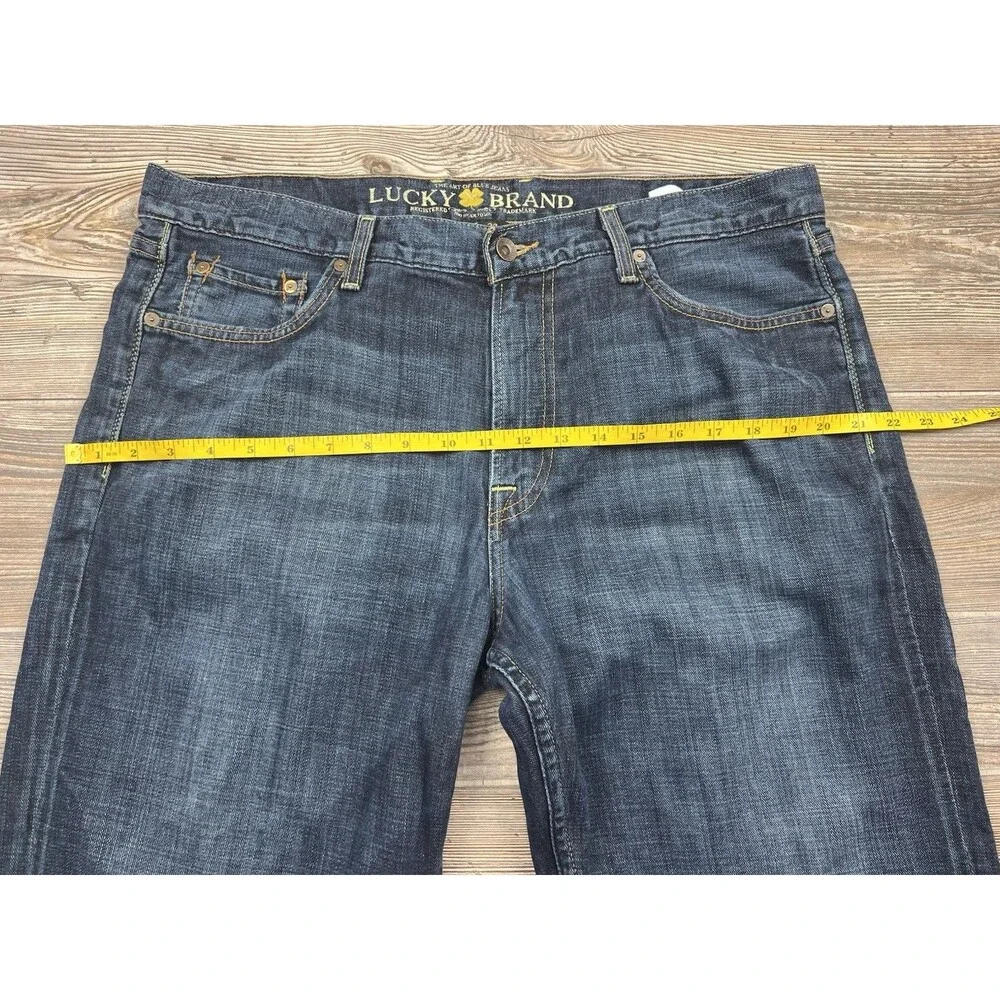 Lucky Brand Vintage Straight Jeans Mens‎ 36x32 ACTUAL 37x29 Denim Dark Wash